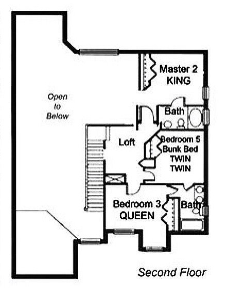 Floor Plan of the 6 bedroom Villa near Disney World 