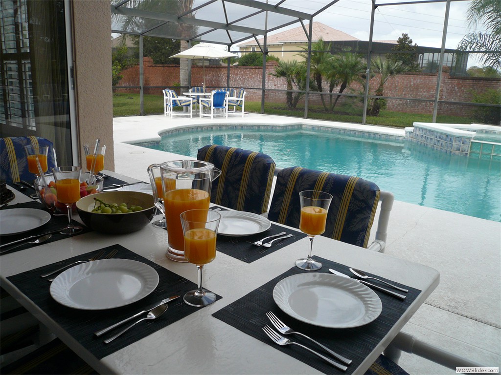 Picnic Table by the pool